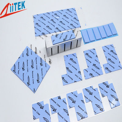 BLUE 3.2W / mK Khoảng cách nhiệt Filler Silicone pad với 40 SHORE00, Tem: -50 đến 200 ℃
