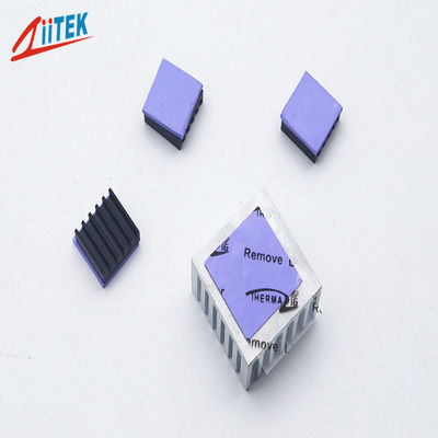 Bề mặt dính cao nhận ra con dấu pcb / CPU / dẫn silicone 2W tím dẫn nhiệt pad-50 đến 200 ℃