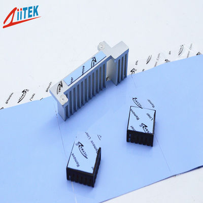Blue Silicone Thermal Pad 0.5mm to 5.0mm Thick for Electronic Components Heat Dissipation with -45 to 200℃ Continuous Use